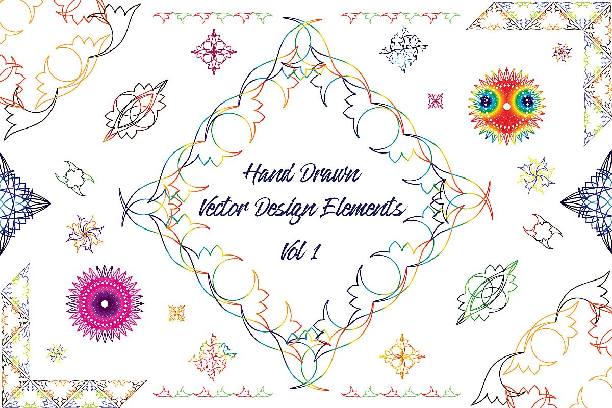 Hand Drawn Vector Design Elements_Volume 1 example image 1
