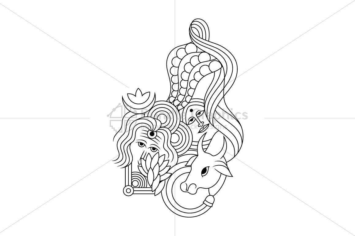 Bala Krishna with Yashoda Mother - Illustration example image 1