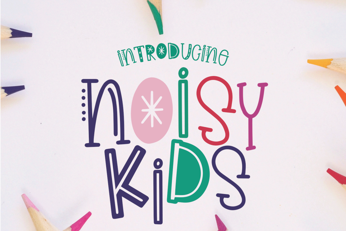 Noisy Kids - a Playful Hand-Written Font example image 1