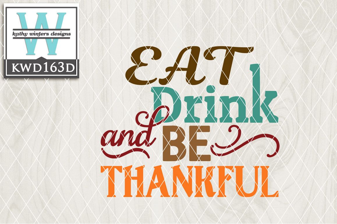 Thankful Cutting File KWD163D example image 1
