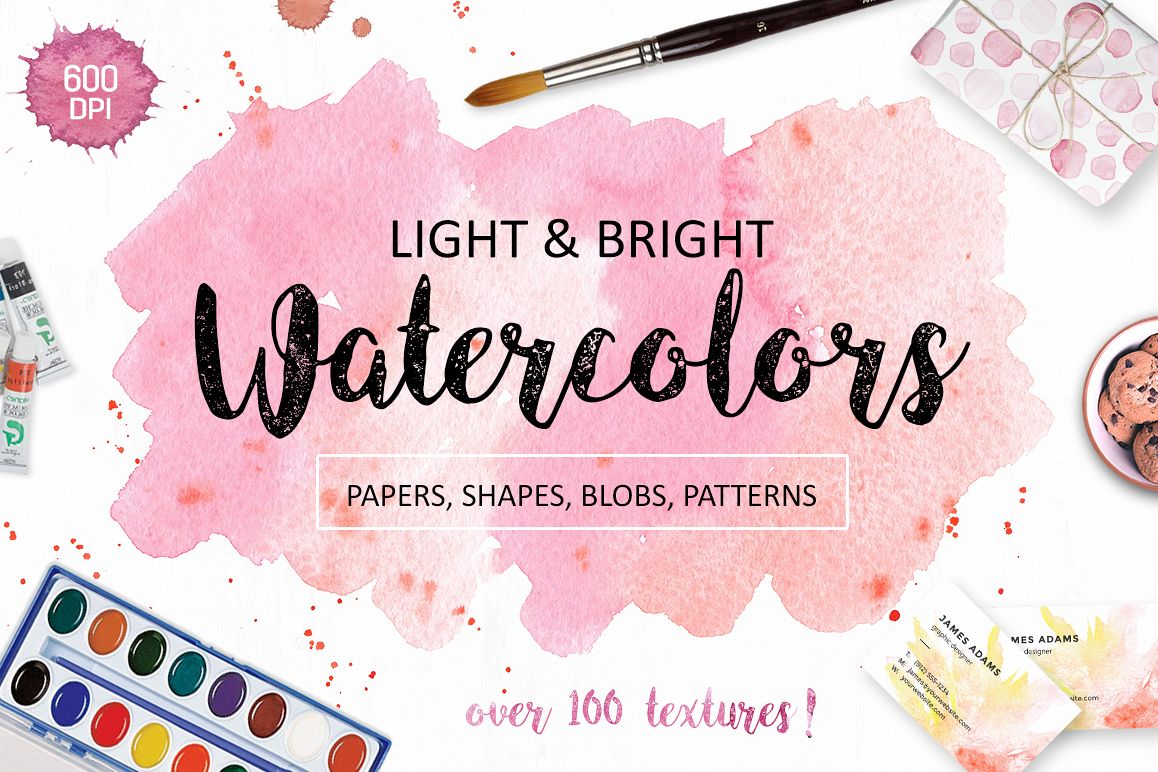 Watercolor Textures. Light & Bright example image 1