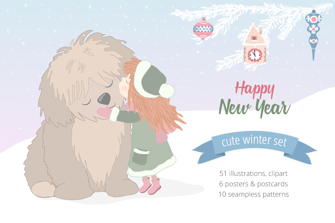New Year Illustration Set example image 1