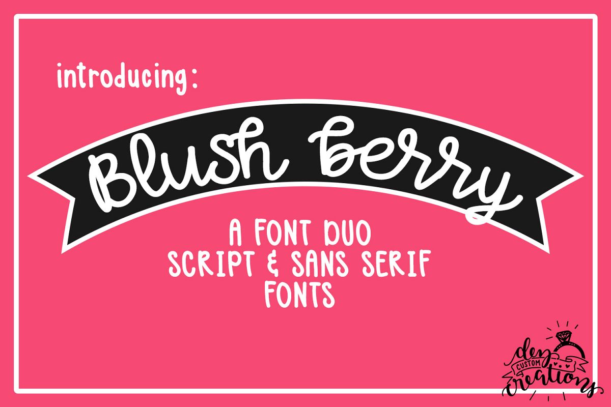 Blush Berry Font Duo - Hand Lettered Script & Sans Serif fon example image 1