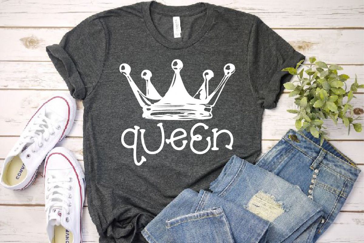 Queen Crown SVG Fairy Tale Black Girl Magic Charming 1259S example image 1