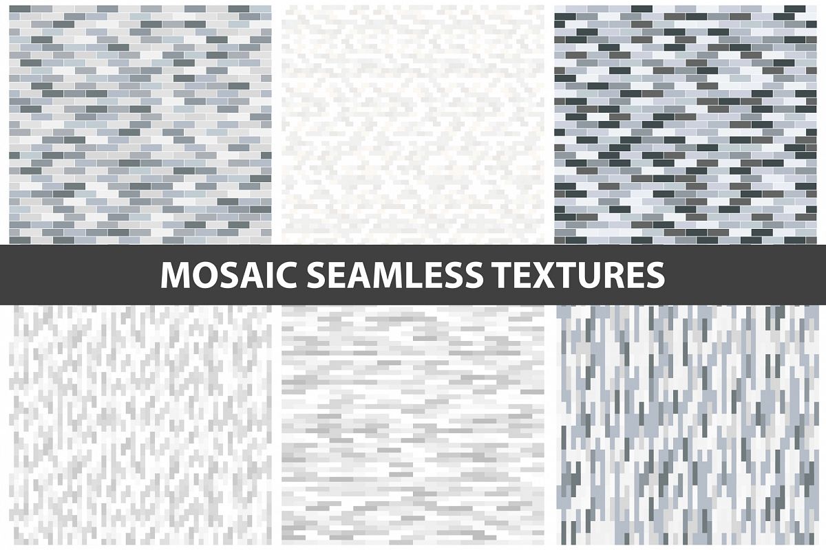 Mosaic wall textures - seamless. example image 1