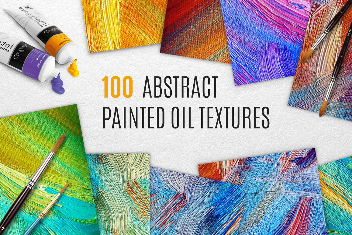 Oil Textures Abstract Painted example image 1