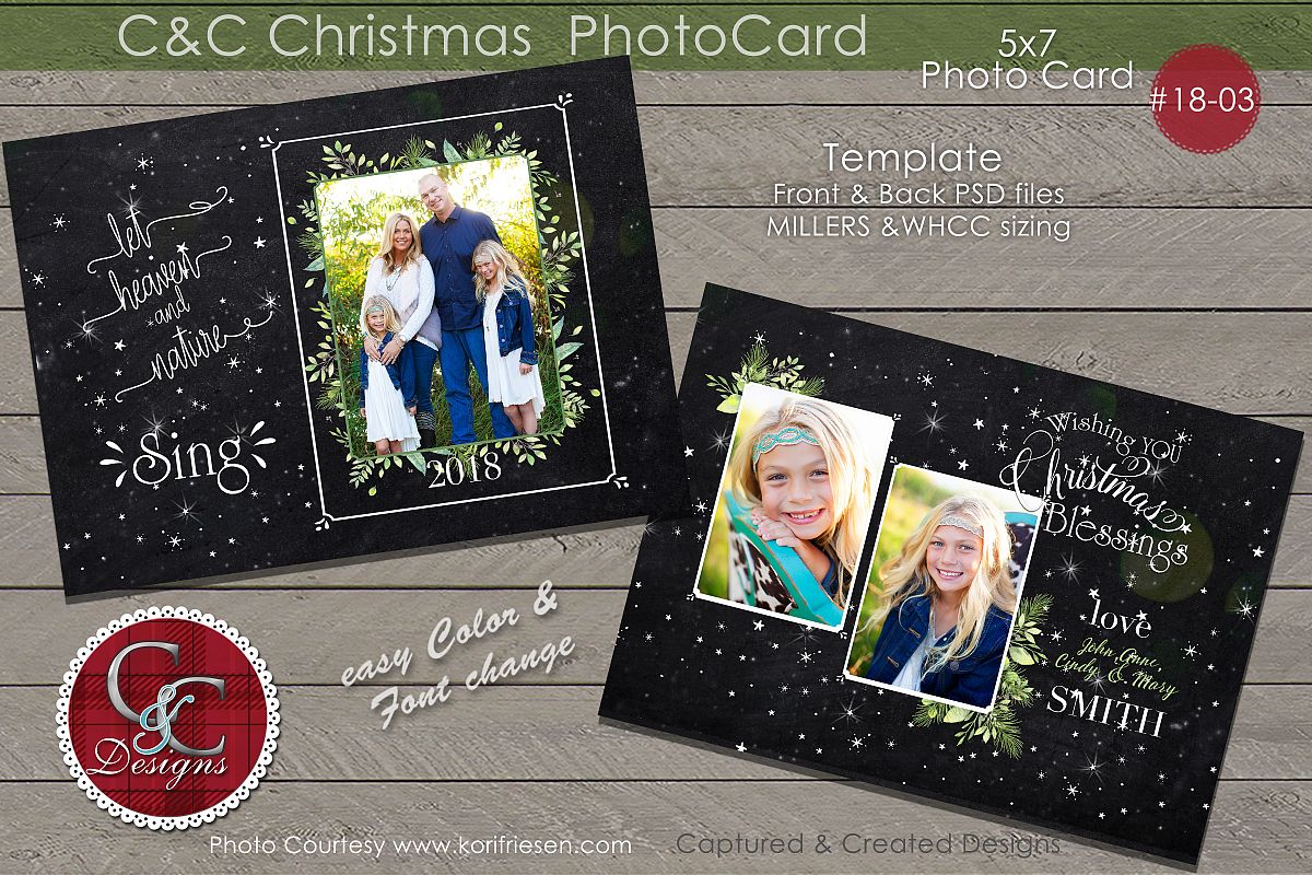 C&C Christmas Photo Card 18-03 example image 1