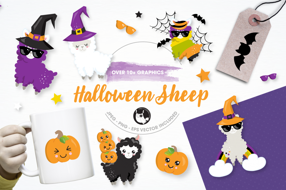 Halloween sheep graphics and illustrations example image 1