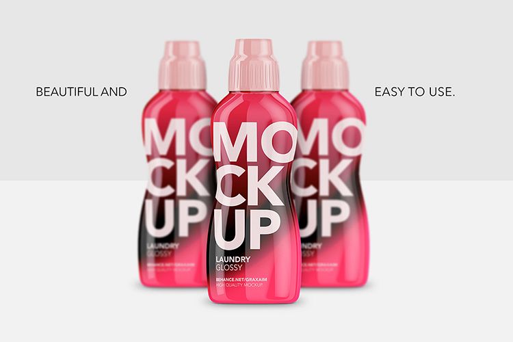 Laundry Softener Mockup - Bottle Glossy - Front View example image 1