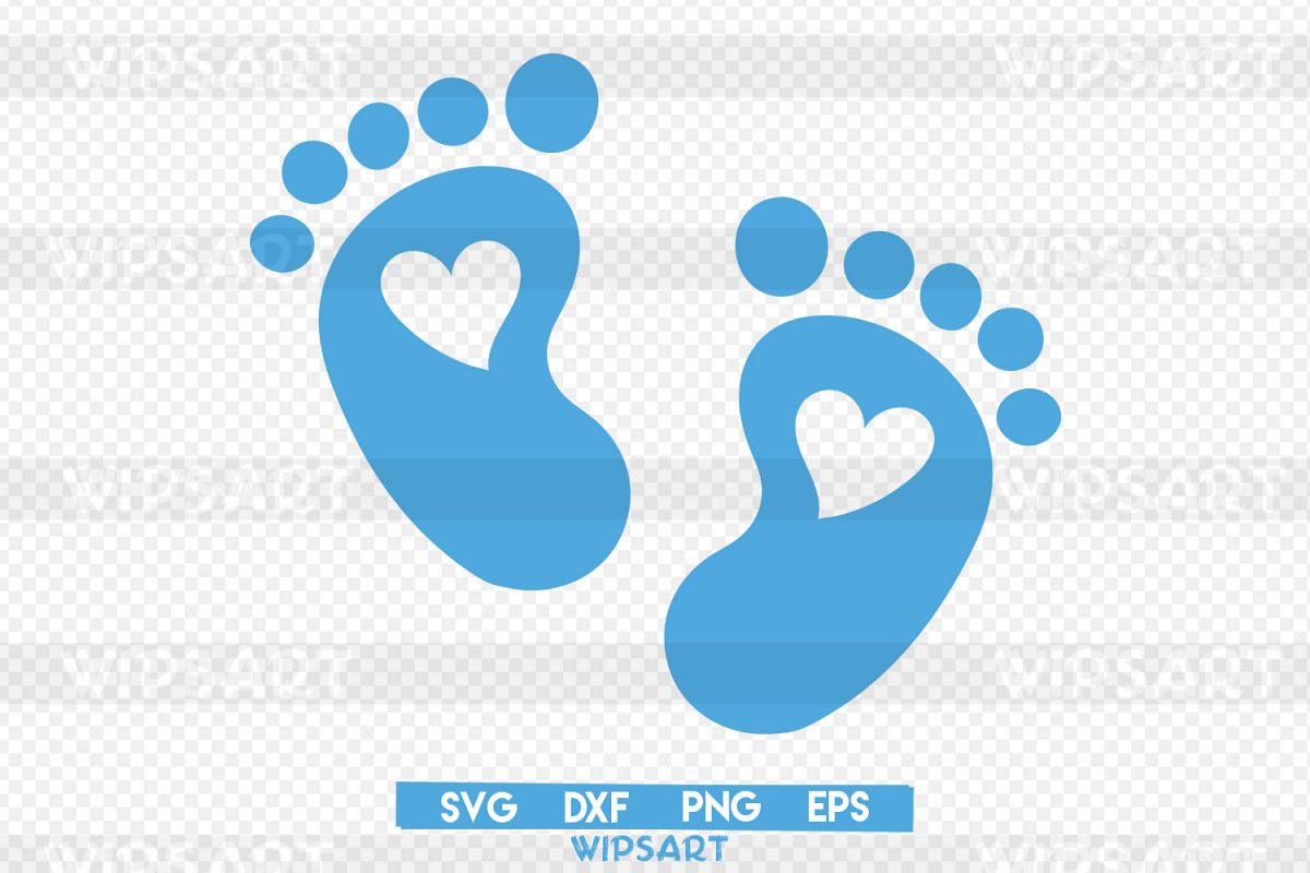 Download SALE! Baby heart svg, baby feet silhouette svg,baby feet png (75387) | Printables | Design Bundles