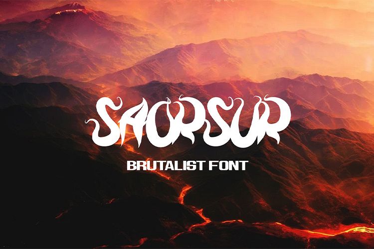 SAORSUR || BRUTALIST FONT example image 1