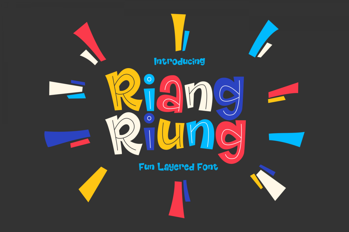 Riangriung - Fun Layered Font example image 1