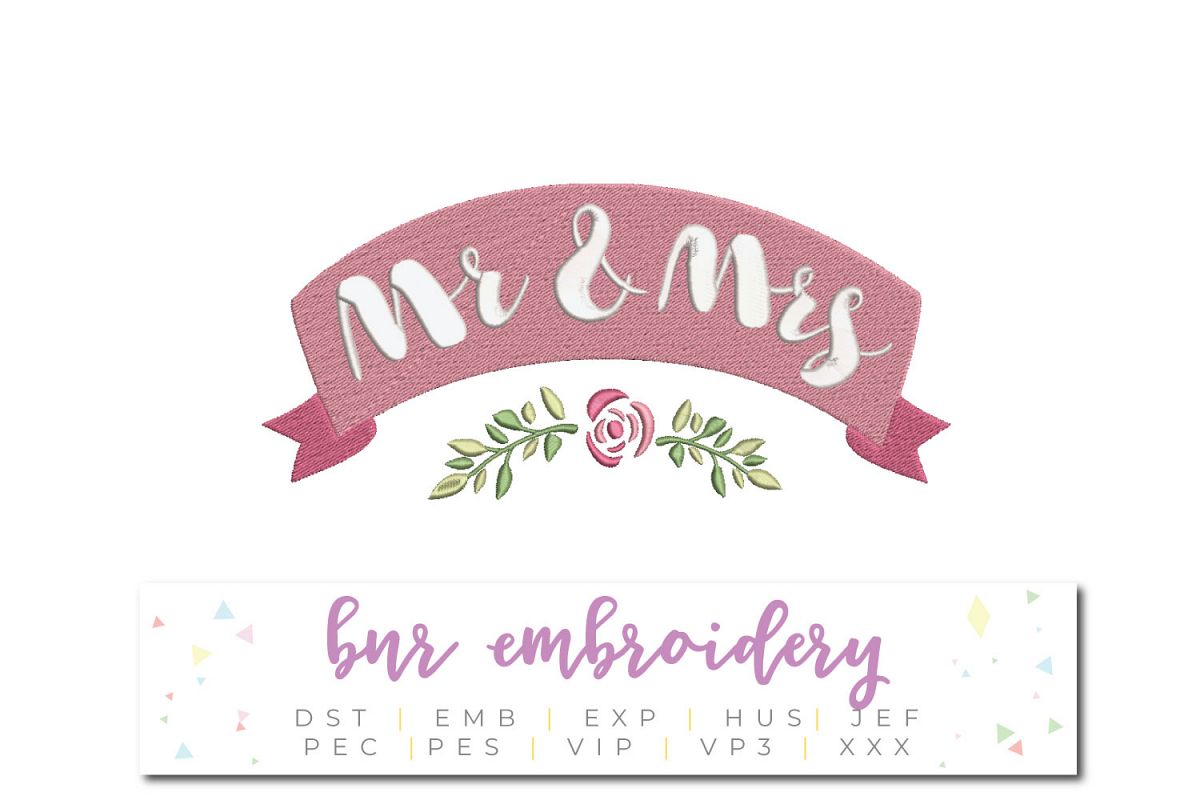 Mr and mrs machine embroidery design wedding embroidery Mr and mrs machine embroidery design wedding embroidery