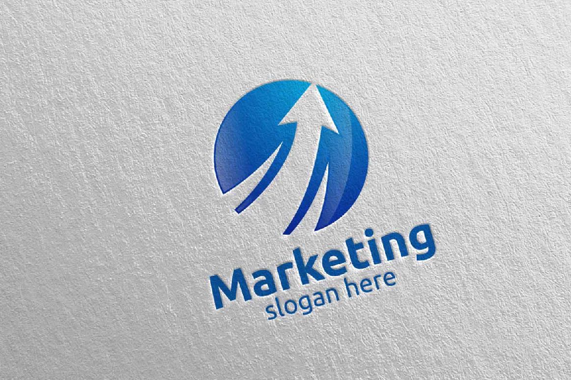 Marketing Financial Advisor Logo Design 27 example image 1