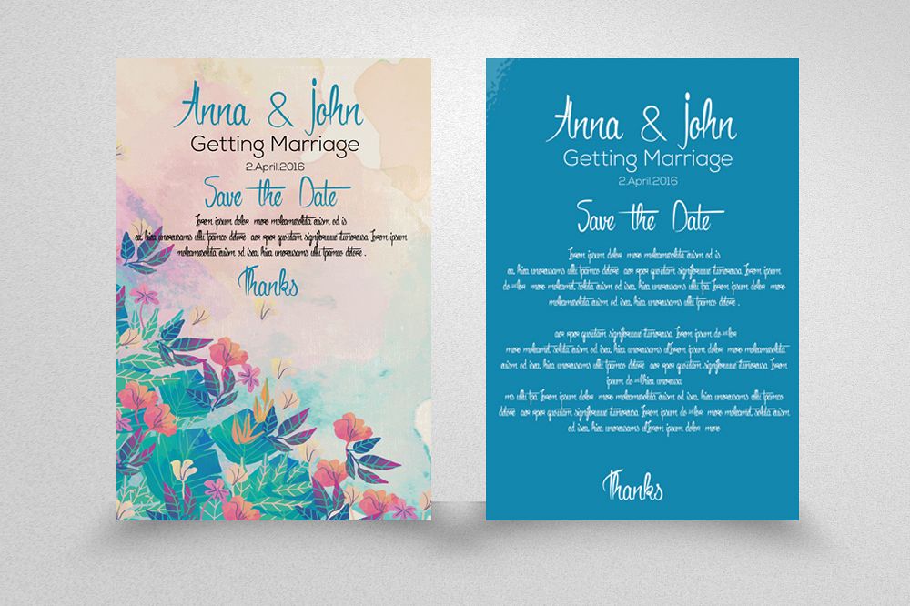 Wedding Invitation Card & Save the Date example image 1