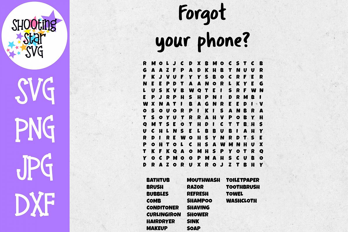 forgot-your-phone-word-search-home-decor-svg-261357-cut-files-design-bundles