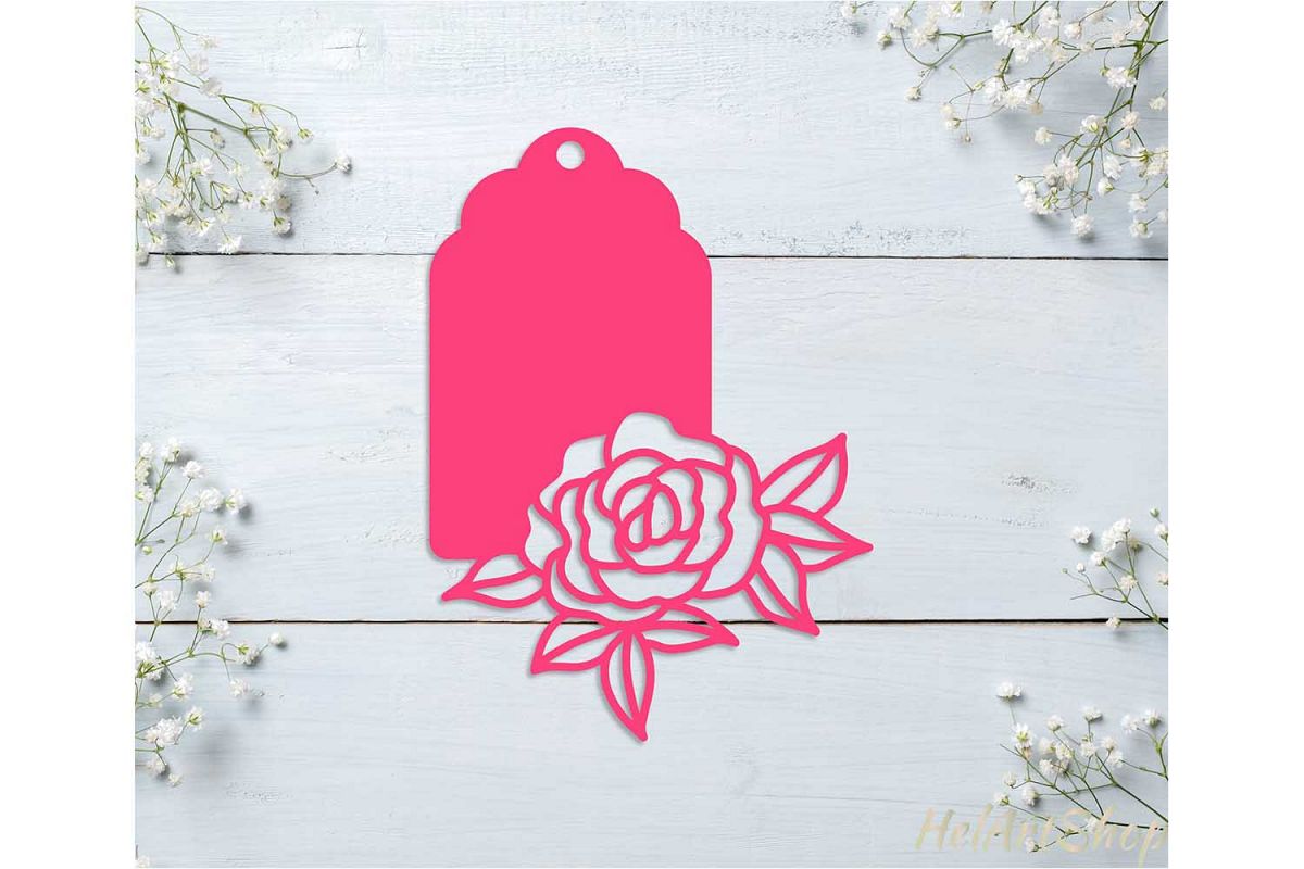 Download Gift tag svg, Floral tag svg, Decorative tag svg cut file ...