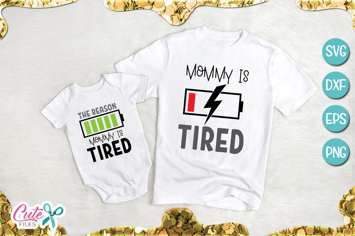 Mommy is tired, mother day SVG cut file example image 1