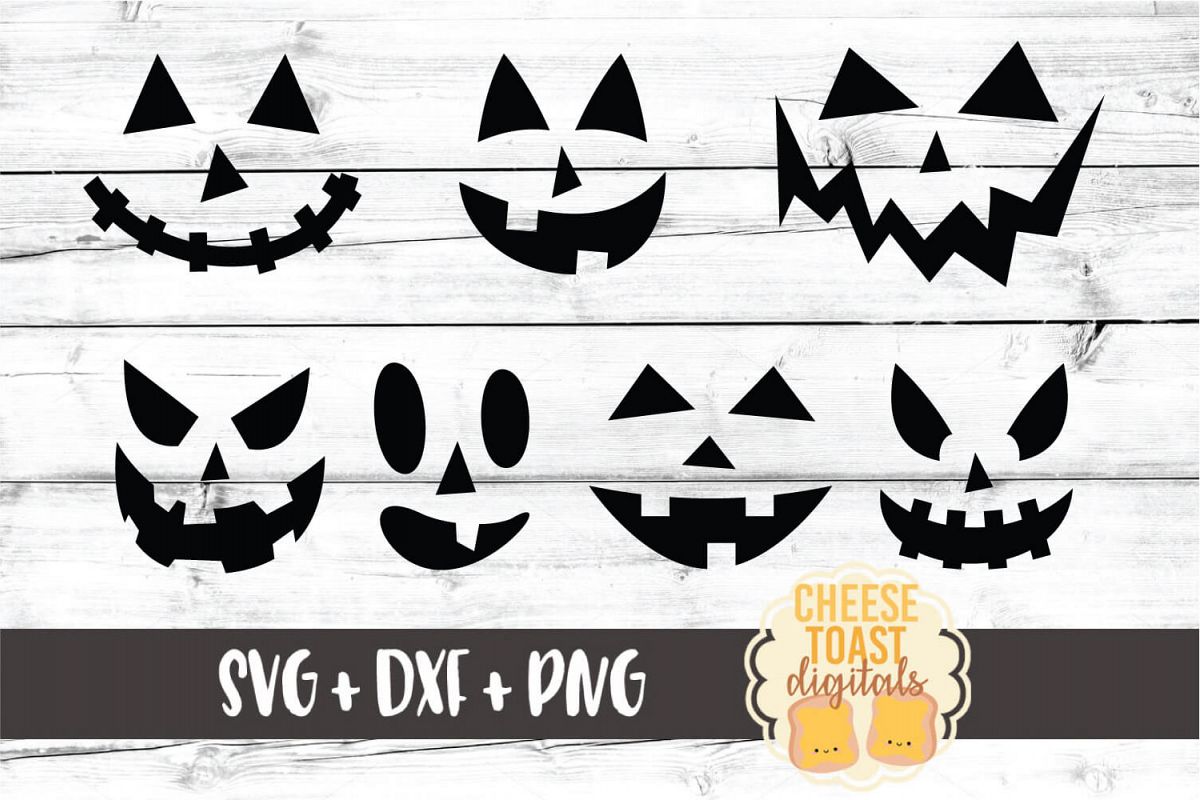 Pumpkin Faces - Halloween Costume SVG PNG DXF Cut Files