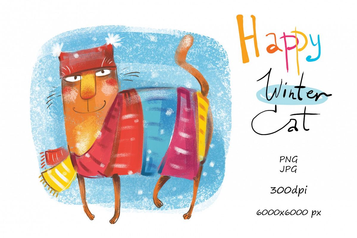 Happy Winter Cat example image 1