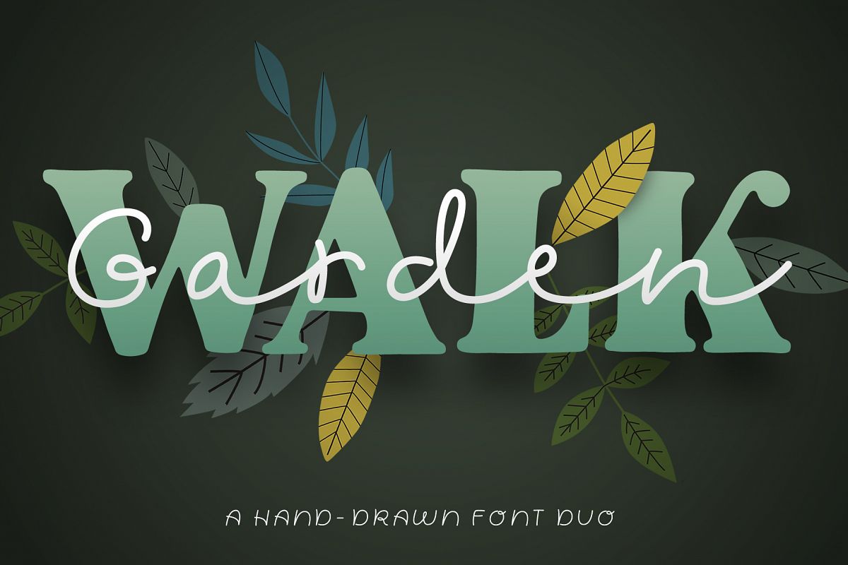 Garden Walk Font Duo example image 1