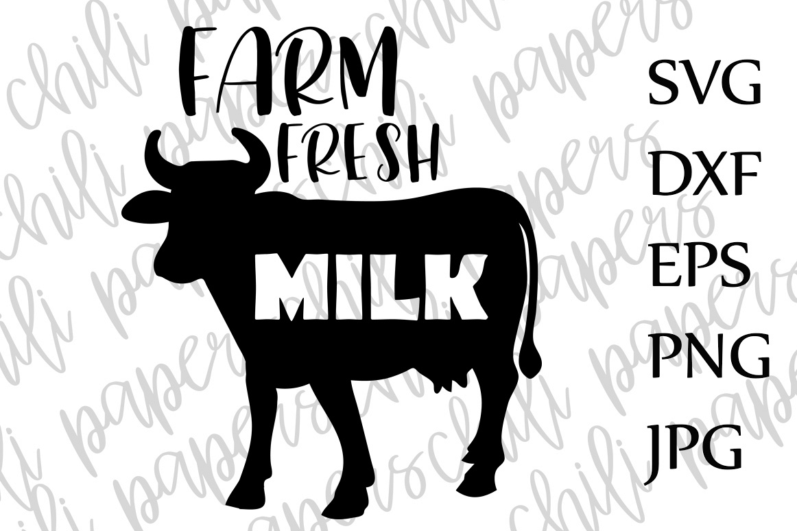 Farm Fresh Milk Svg example image 1
