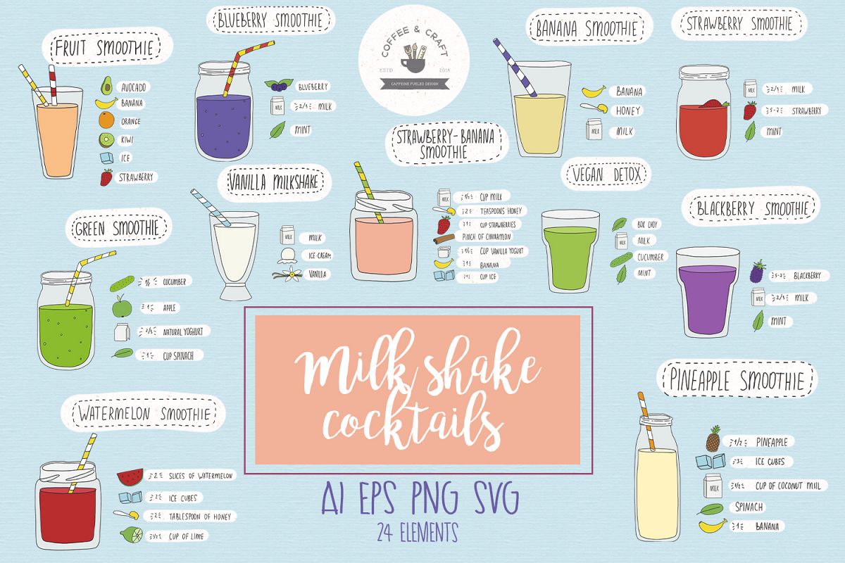 Milk shake cocktail recipes example image 1