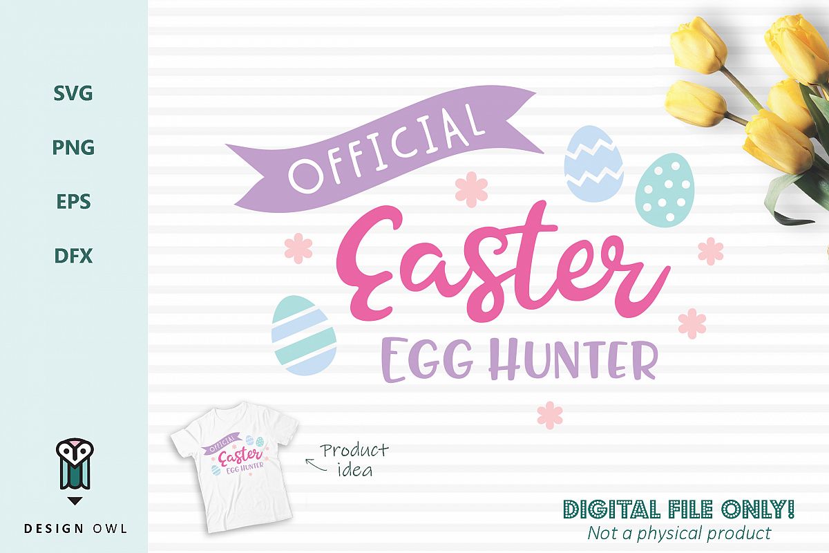 Official Easter Egg Hunter - Easter SVG cut file example image 1