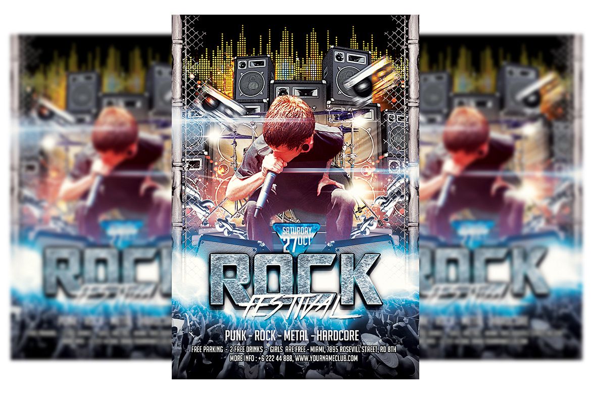 Rock Concert Flyer Template example image 1