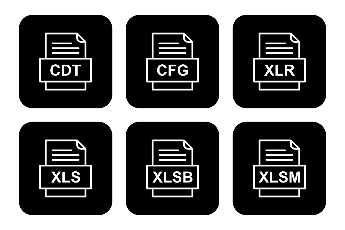 Set Of File Formats Icons example image 1