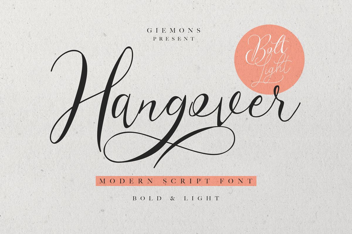Hangover Script - 2 Font example image 1