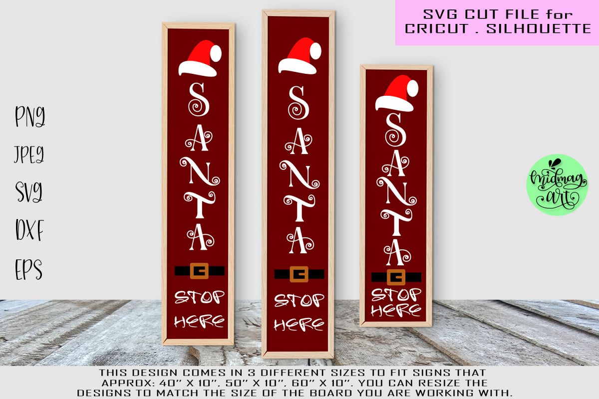 Download Santa stop here svg, christmas porch sign svg, Christmas svg