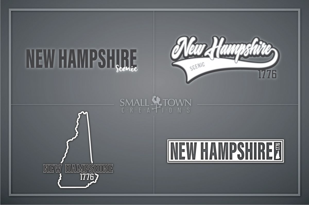 New Hampshire, Scenic - slogan, Logo, PRINT, CUT & DESIGN example image 1