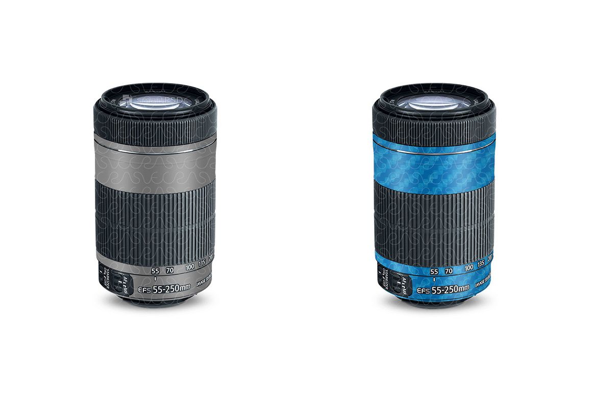 Canon EF-S 55-250mm 2013 Lens Vinyl Skin Design Template example image 1
