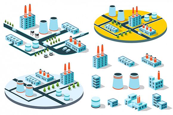 Industrial vector buildings example image 1