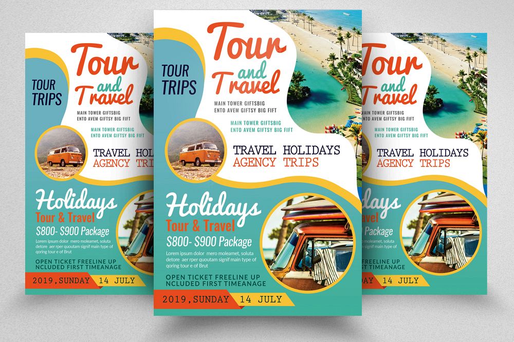 Tours and Travel Flyer Template example image 1