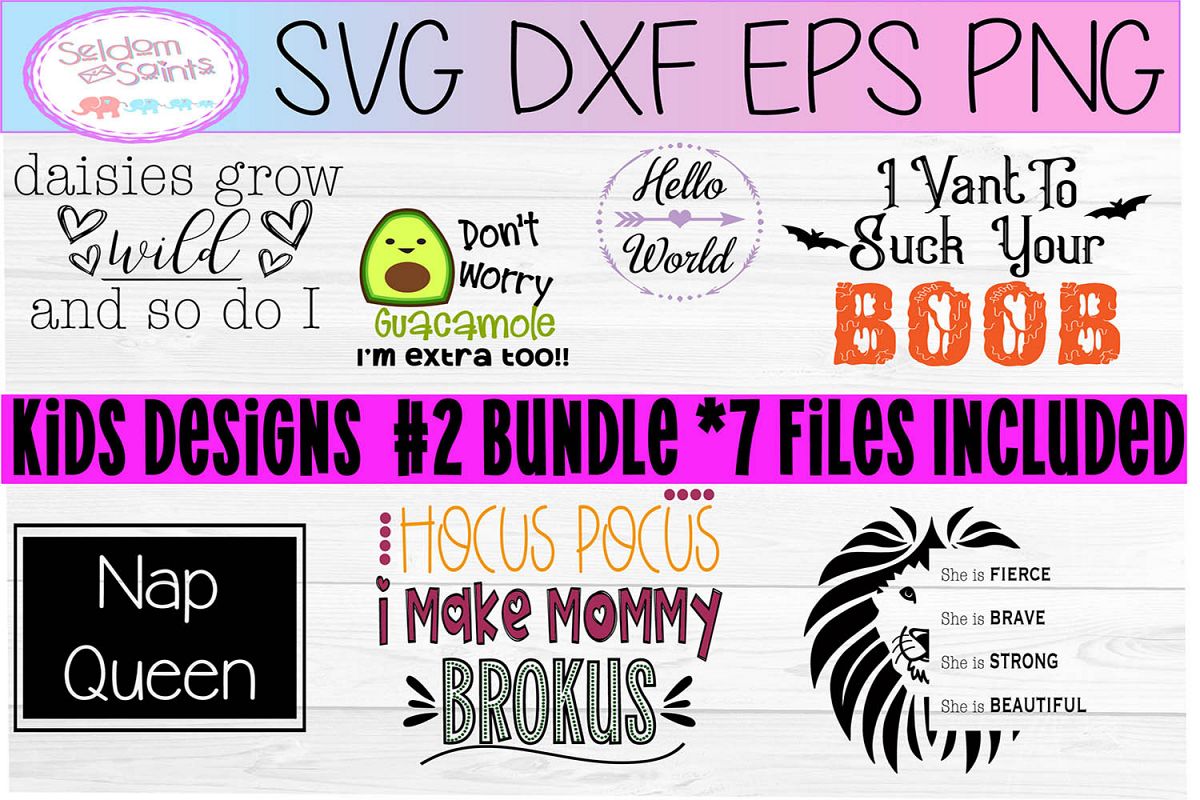 Kids Bundle #2 SVG PNG DXF EPS example image 1