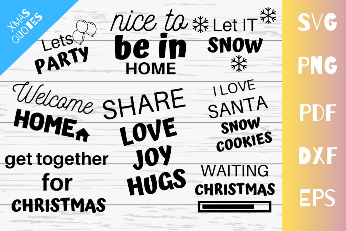 Latest Christmas Quote SVG Cut Files Bundle example image 1