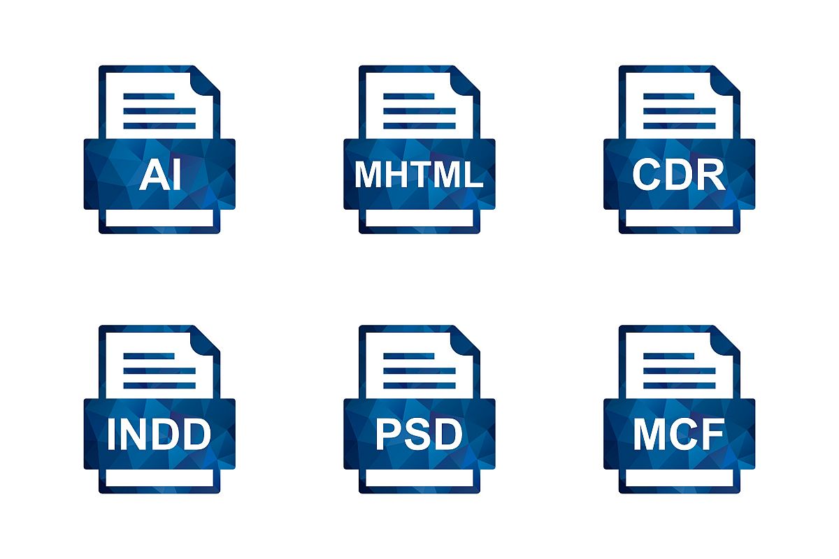 Set Of File Formats Icons example image 1
