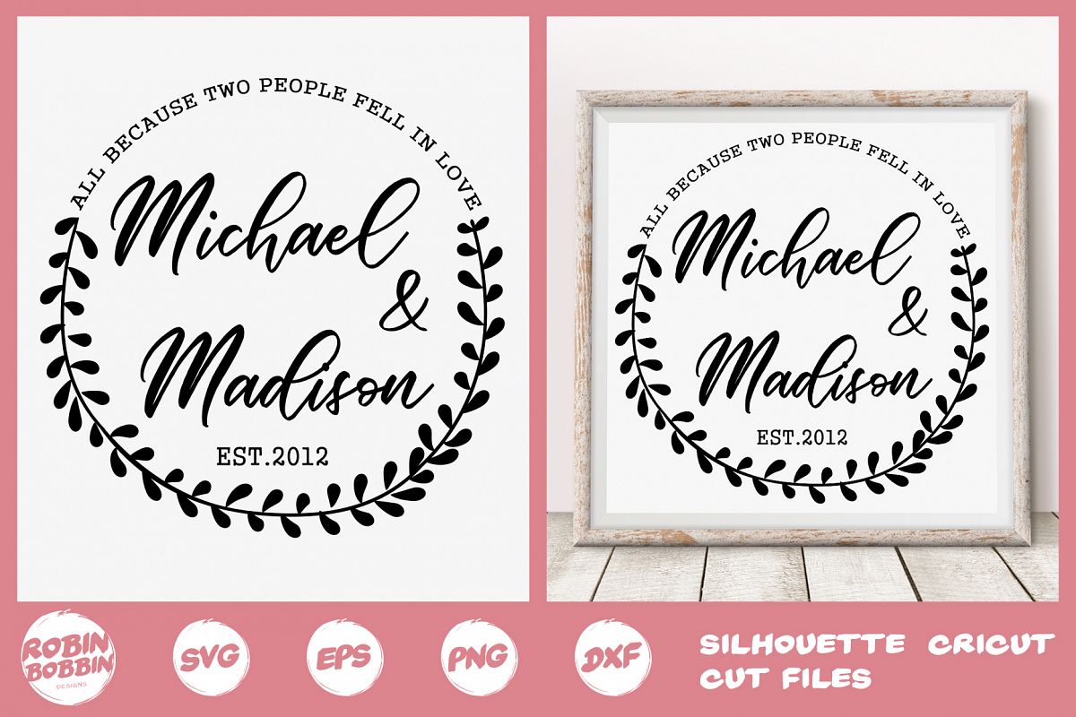 Family SVG, Newlyweds SVG, In Love svg, Personalized Family example image 1