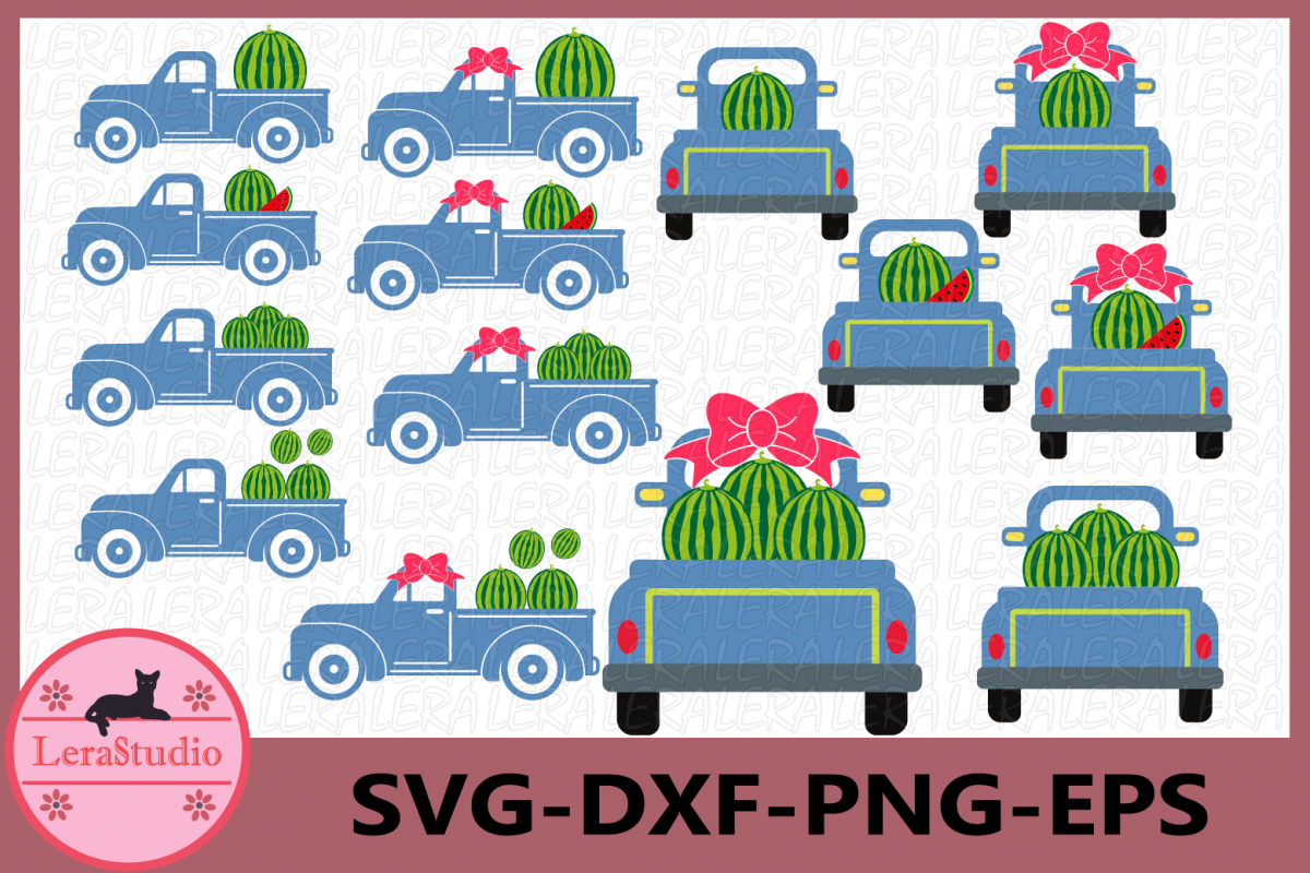 Watermelon SVG, Truck Svg, Truck Watermelon svg example image 1