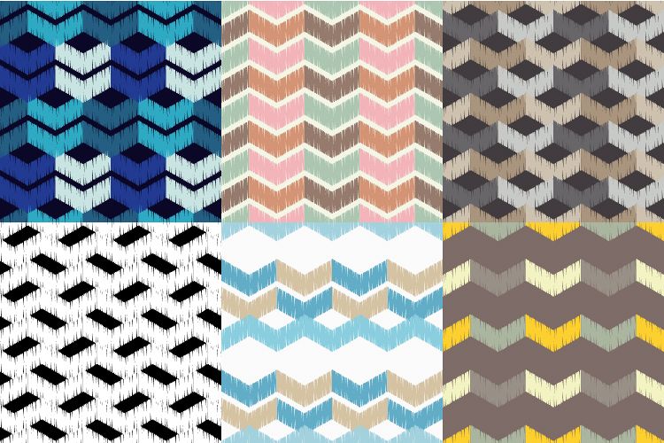6 Ethnic boho seamless pattern. Scribble texture. example image 1