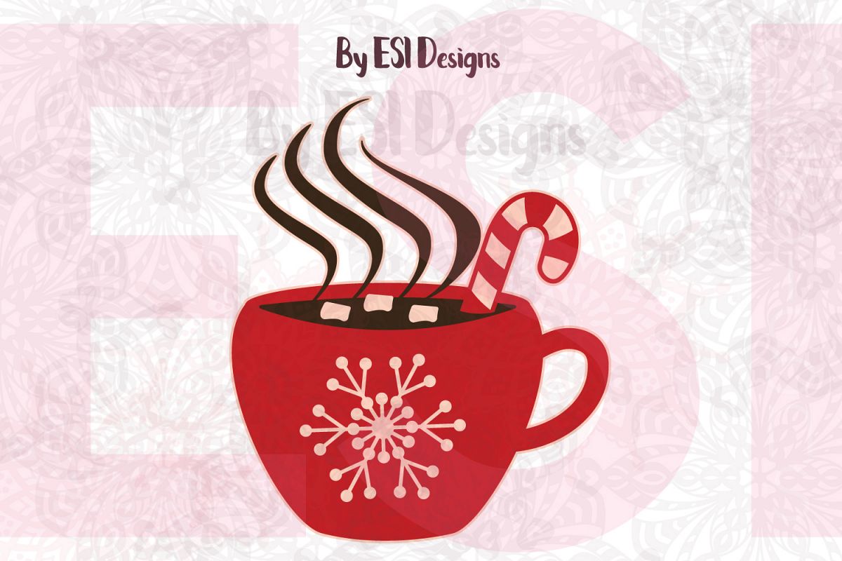 Download Christmas Hot Chocolate Mug| SVG DXF EPS PNG (41702) | SVGs | Design Bundles