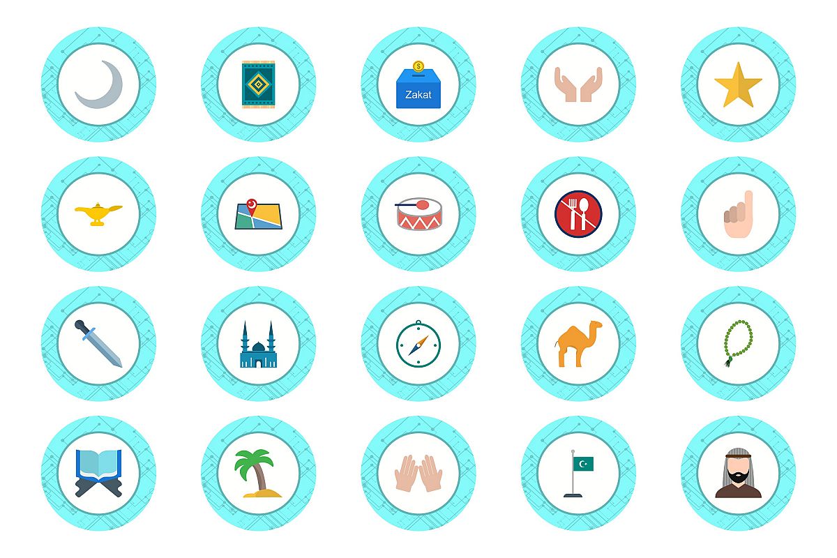 Set Of Ramadan Icons example image 1