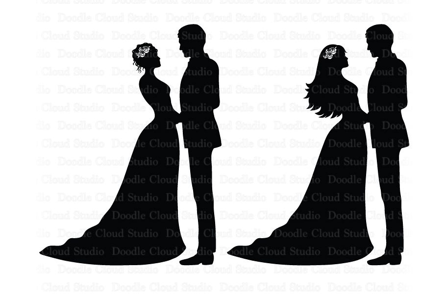 Download Wedding SVG, Bride and Groom SVG, Wedding Clipart, Married.