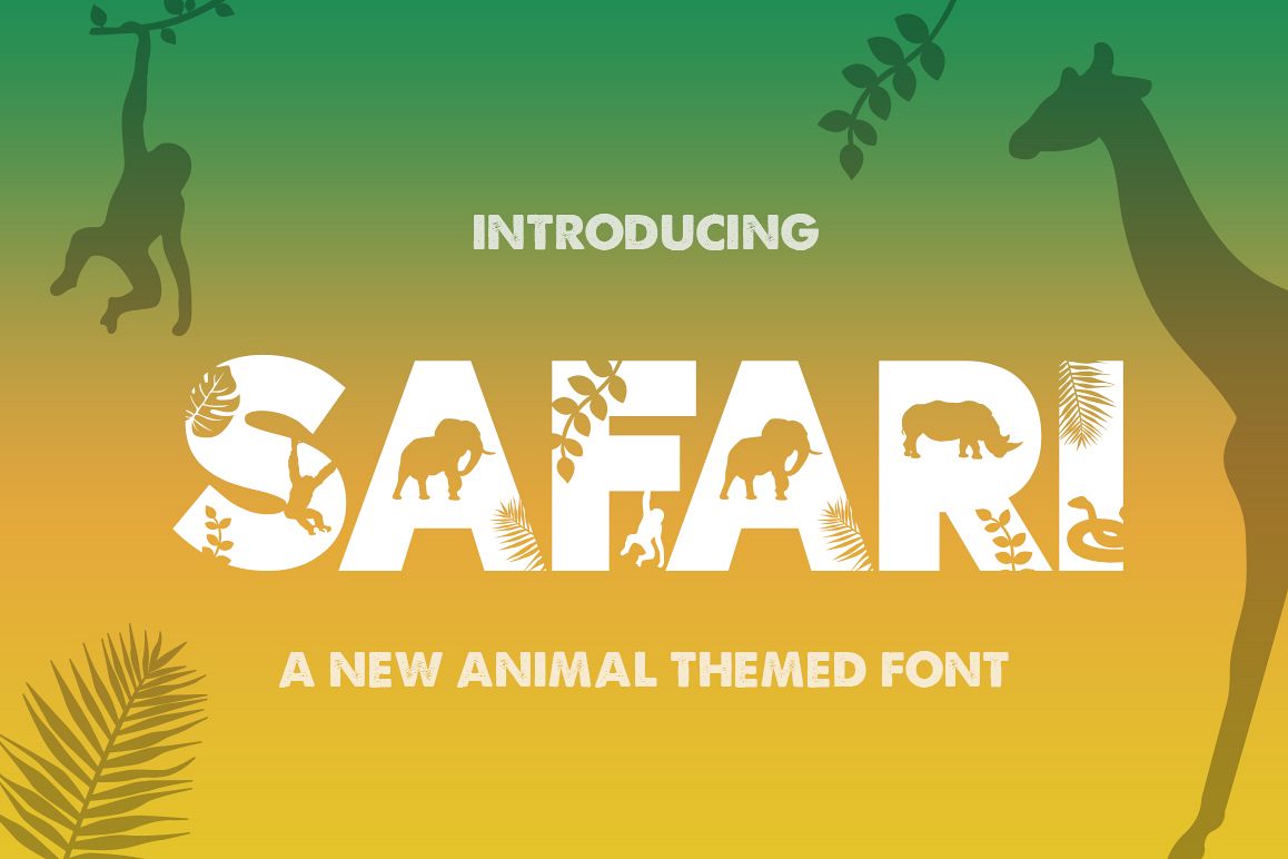 Safari Silhouette Font example image 1