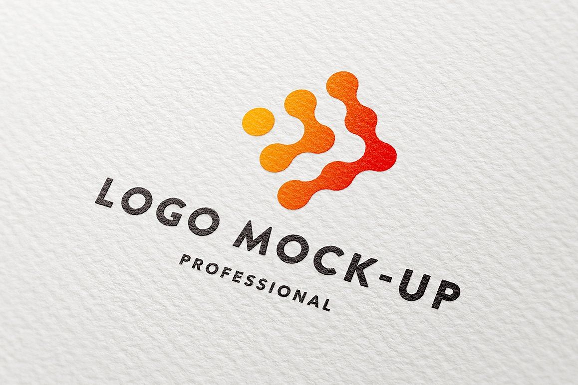 Clean paper logo mock-up example image 1