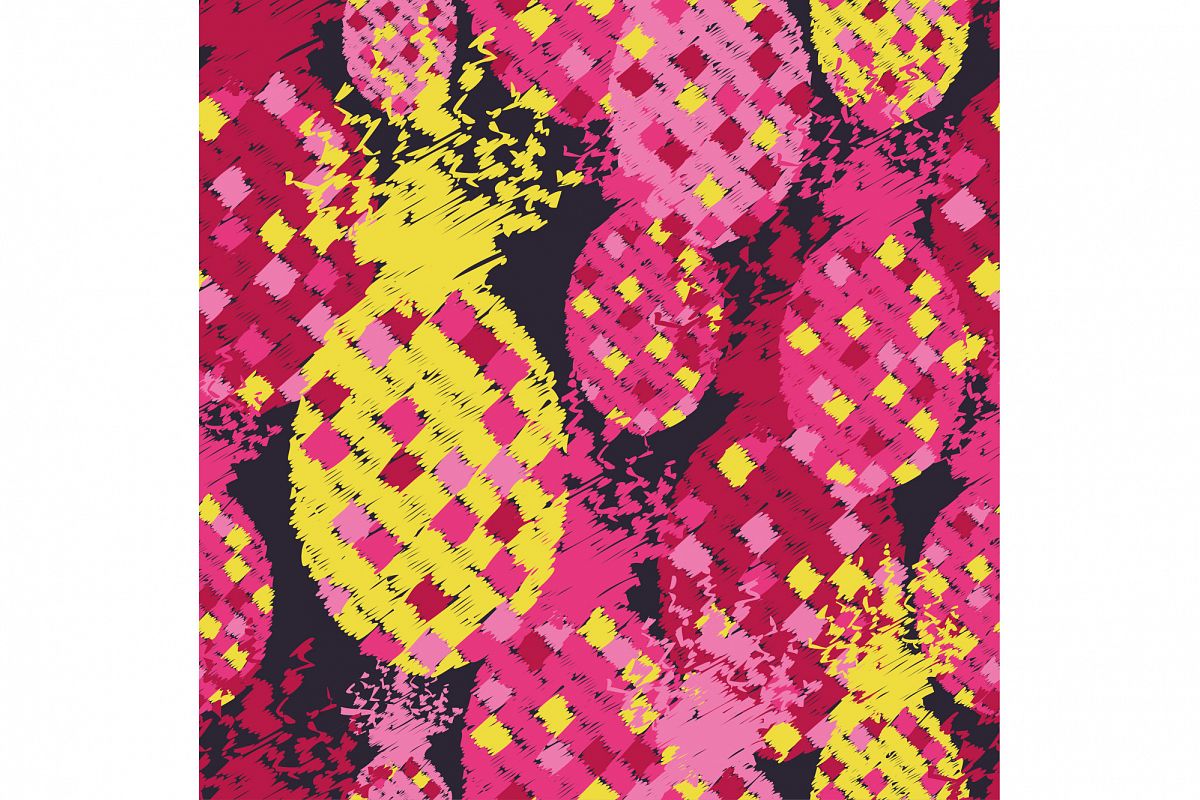 Ethnic boho seamless pattern with decorative pineapples. Tropical fruits. example image 1