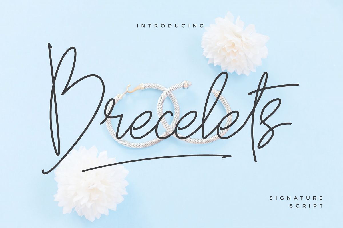 Brecelets Signature Font example image 1