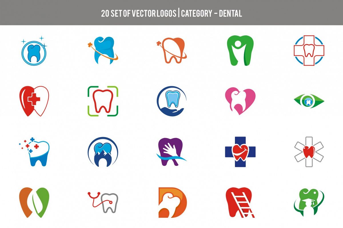 20 Set Stock Vector - Category Dental example image 1